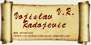 Vojislav Radojević vizit kartica